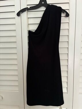 American Apparel Black One-Shoulder Bodycon Dress
